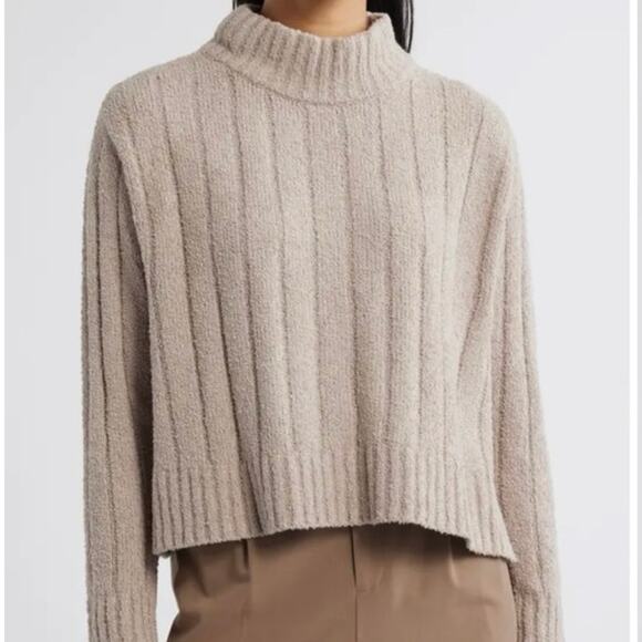 Eileen Fisher Sweaters - NWOT Eileen Fisher Mock Neck Ribbed Sweater Dove Tan